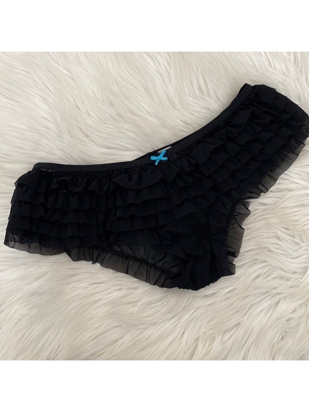 Flirtitude Y2K black ruffle panties